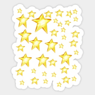 3d yellow gold stars set pattern bling glitz glamour glitter dazzle Sticker